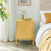 Teksi 1 Door Mustard Yellow Metal Locker Bedside Table