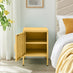 Teksi 1 Door Mustard Yellow Metal Locker Bedside Table