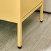 Teksi 1 Door Mustard Yellow Metal Locker Bedside Table