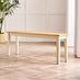 Tenby Cream and Oak Solid Wood Large Dining Bench
