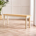 Salcombe Extending Rectangular Wooden Table with 4 Whitby Chairs & 1 Large Bench