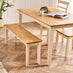 Salcombe Extending Rectangular Wooden Table with 4 Whitby Chairs & 1 Large Bench