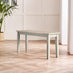 Tenby Whitewashed &Grey Solid Wood Small Dining Bench
