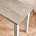 Tenby Whitewashed &Grey Solid Wood Small Dining Bench