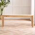 Salcombe Extending Oak Effect Wooden Table with 2 Whitby Chairs & 2 Large Benches