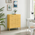 Teksi Mustard Yellow Metal 6 Drawer Locker Cabinet Sideboard