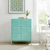 Teksi Light Blue Metal 6 Drawer Locker Cabinet Sideboard