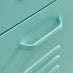 Teksi Light Blue Metal 6 Drawer Locker Cabinet Sideboard