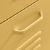 Teksi Mustard Yellow Metal 6 Drawer Locker Cabinet Sideboard