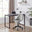 Tessa Grey Velvet Office Chair