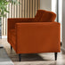 Jolene Burnt Orange Velvet 2 Seater Sofa
