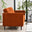 Jolene Burnt Orange Velvet 3 Seater Sofa