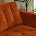 Jolene Burnt Orange Velvet 3 Seater Sofa