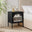 Urbi 1 Door Black Metal Bedside Table