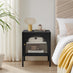 Urbi 1 Door Black Metal Bedside Table