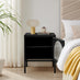 Urbi 1 Door Black Metal Bedside Table