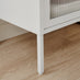 Urbi 1 Door White Metal Bedside Table