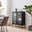 Urbi Black Metal and Glass Tall 2 Door Cabinet