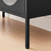 Urbi Black Metal and Glass Tall 2 Door Cabinet