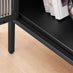 Urbi Black Metal and Glass Tall 2 Door Cabinet
