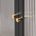 Urbi Black Metal and Glass Tall 2 Door Cabinet