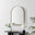 Valerie Oak Wood Medium 100x80cm Overmantle Arch Mirror