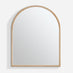 Valerie Oak Wood Medium 100x80cm Overmantle Arch Mirror