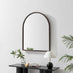 Valerie Walnut Wood Medium 100x80cm Overmantle Arch Mirror