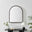 Valerie Walnut Wood Medium 100x80cm Overmantle Arch Mirror