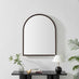 Valerie Walnut Wood Medium 100x80cm Overmantle Arch Mirror