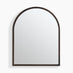 Valerie Walnut Wood Medium 100x80cm Overmantle Arch Mirror