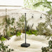 Vertical Cream Garden Parasol & Base Set