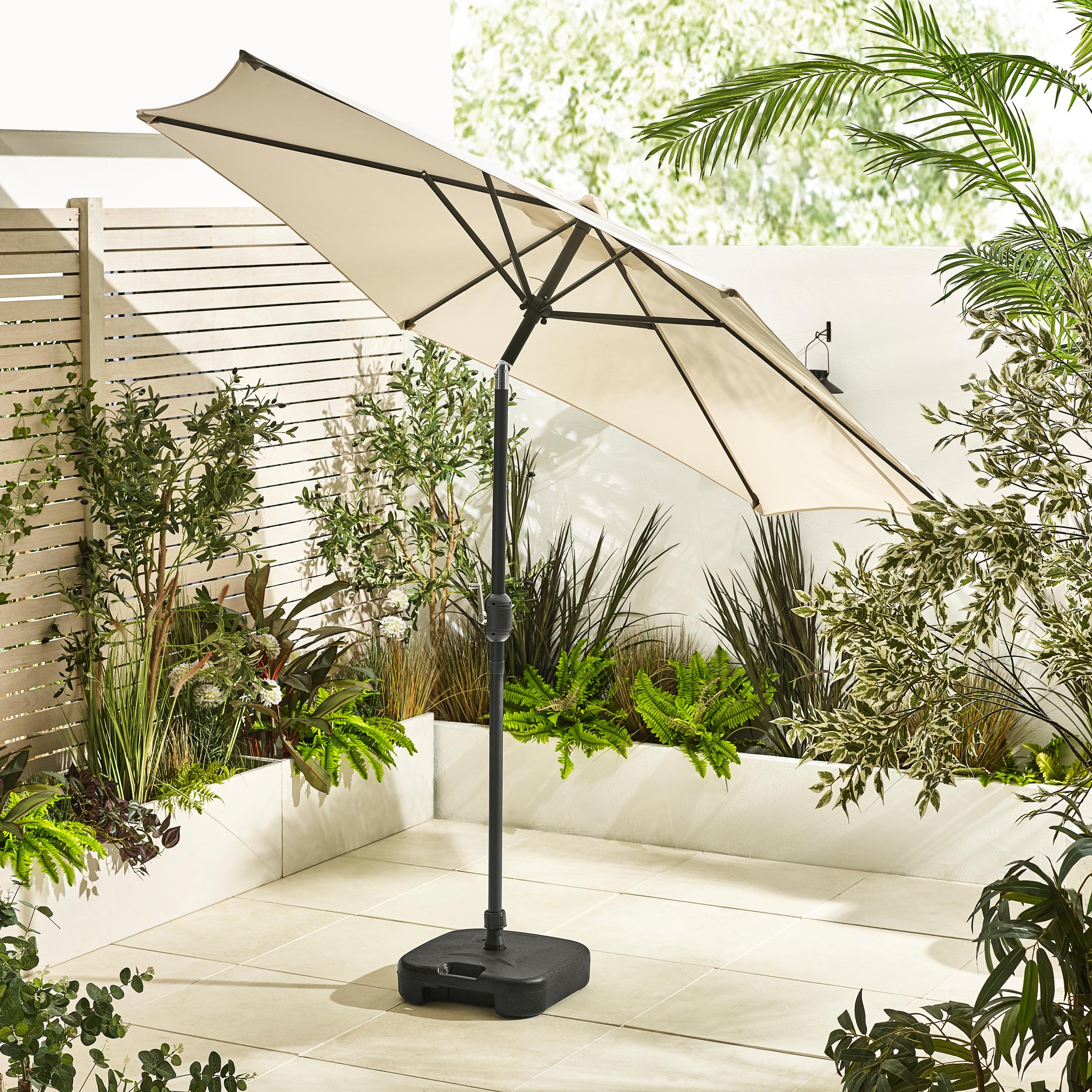 Vertical Cream Garden Parasol Only (No Base)