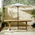Vertical Cream Garden Parasol Only (No Base)