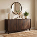 Vienne Walnut Wood Effect 3 Door Sideboard