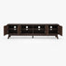 Vienne Walnut Wood Effect 4 Door Large Storage TV Stand