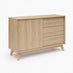 Vienne Oak Wood Effect 1 Door and 3 Drawer Sideboard