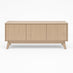Vienne Oak Wood Effect 3 Door Storage TV Stand