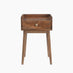 Vinson 1 Drawer Rectangle Walnut Wood Bedside Table