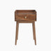 Vinson 1 Drawer Rectangle Walnut Wood Bedside Table
