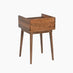 Vinson 1 Drawer Rectangle Walnut Wood Bedside Table