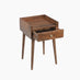 Vinson 1 Drawer Rectangle Walnut Wood Bedside Table