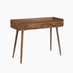 Vinson Rectangle Walnut Wood 2 Drawer Console Table