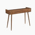 Vinson Rectangle Walnut Wood 2 Drawer Console Table