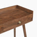 Vinson Rectangle Walnut Wood 2 Drawer Console Table