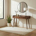 Vinson Rectangle Walnut Wood 2 Drawer Console Table