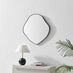 Vita Black Metal Small 60x60cm Pebble Shape Wall Mirror