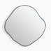 Vita Black Metal Small 60x60cm Pebble Shape Wall Mirror