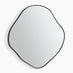 Vita Black Metal Small 60x60cm Pebble Shape Wall Mirror