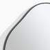 Vita Black Metal Small 60x60cm Pebble Shape Wall Mirror